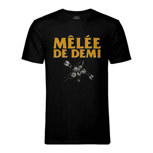 T-Shirt Homme Col Rond Mêlée De Demi Sport Rugby Bière Bar Apéro