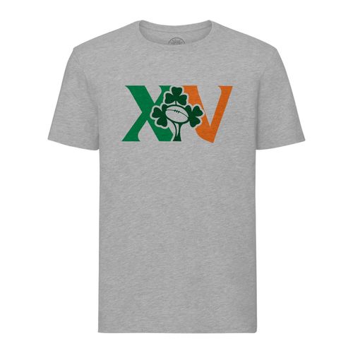 T-Shirt Homme Col Rond Xv Irlande Rugby Sport Ballon Equipe