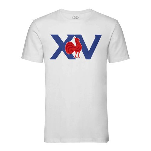 T-Shirt Homme Col Rond Xv France Rugby Sport Ballon Equipe