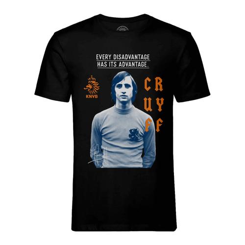 T-Shirt Homme Col Rond Johan Cruyff Vintage Footballeur Foot Star