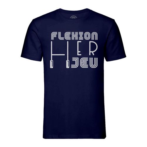 T-Shirt Homme Col Rond Flexion Lier Jeu Rugby Sport Ballon Xv