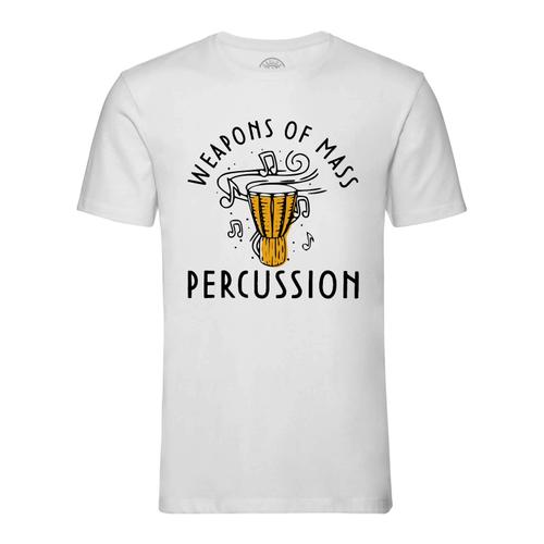T-Shirt Homme Col Rond Weapons Of Mass Percussion Musique Musicien Djembe