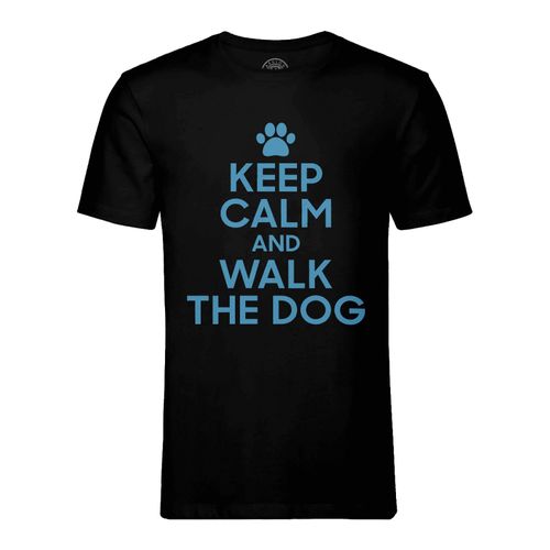 T-Shirt Homme Col Rond Keep Calm And Walk The Dog Parodie Chien Animaux