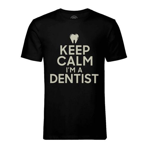 T-Shirt Homme Col Rond Keep Calm I'm A Dentist Parodie Métier Dentiste
