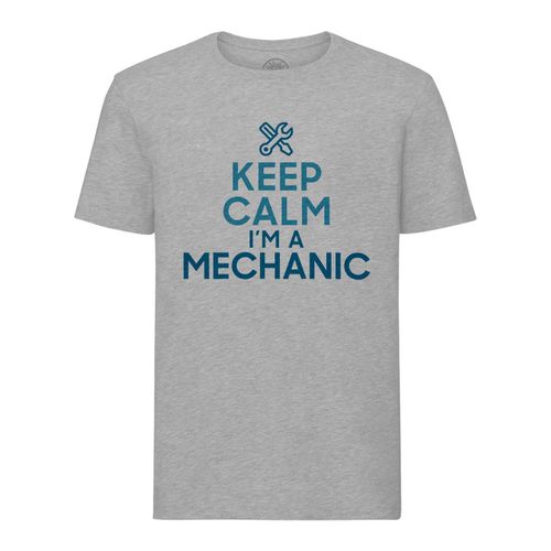 T-Shirt Homme Col Rond Keep Calm I'm A Mechanic Parodie Métier Job Mécanicien
