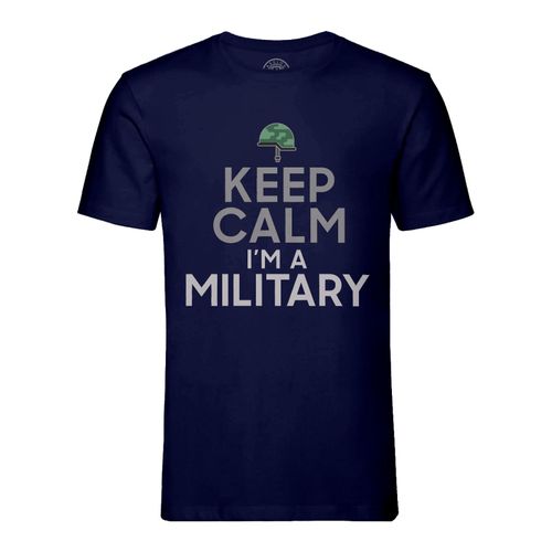 T-Shirt Homme Col Rond Keep Calm I'm A Military Parodie Métier Job Militaire