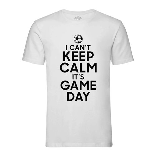 T-Shirt Homme Col Rond I Can't Keep Calm It's Game Day Foot Match Samedi