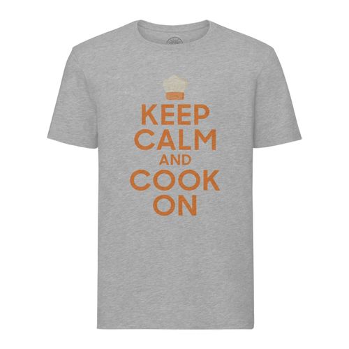 T-Shirt Homme Col Rond Keep Calm And Cook On Cuisine Chef Angleterre