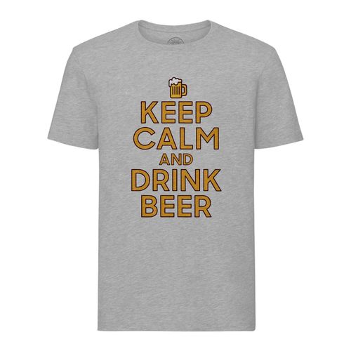 T-Shirt Homme Col Rond Keep Calm And Drink Beer Parodie Angleterre Apéro