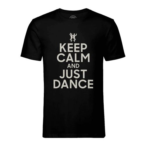 T-Shirt Homme Col Rond Keep Calm And Just Dance Parodie Angleterre Danse