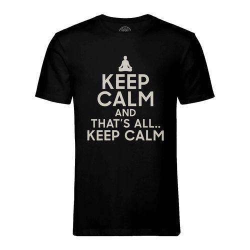 T-Shirt Homme Col Rond Keep Calm Meditation Parodie Angleterre Bien Être