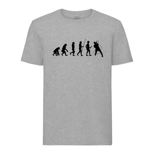 T-Shirt Homme Col Rond Evolution Chanteur Musique Instrument Musicien