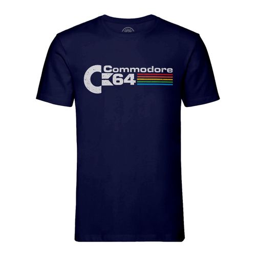 T-Shirt Homme Col Rond Commodore 64 Jeux Vidéo Retro Gaming Vintage