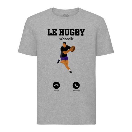 T-Shirt Homme Col Rond Le Rugby M'appelle Sport Passion