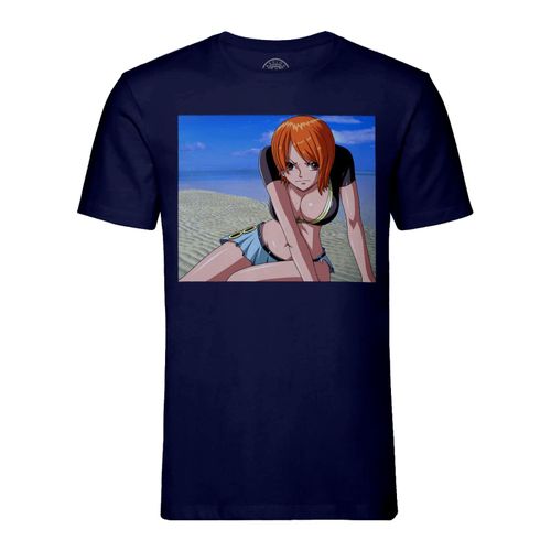 T-Shirt Homme Col Rond One Piece Nami Pirate Manga