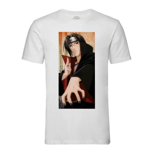 T-Shirt Homme Col Rond Itachi Uchiha Akatsuki Manga Naruto Sharingan