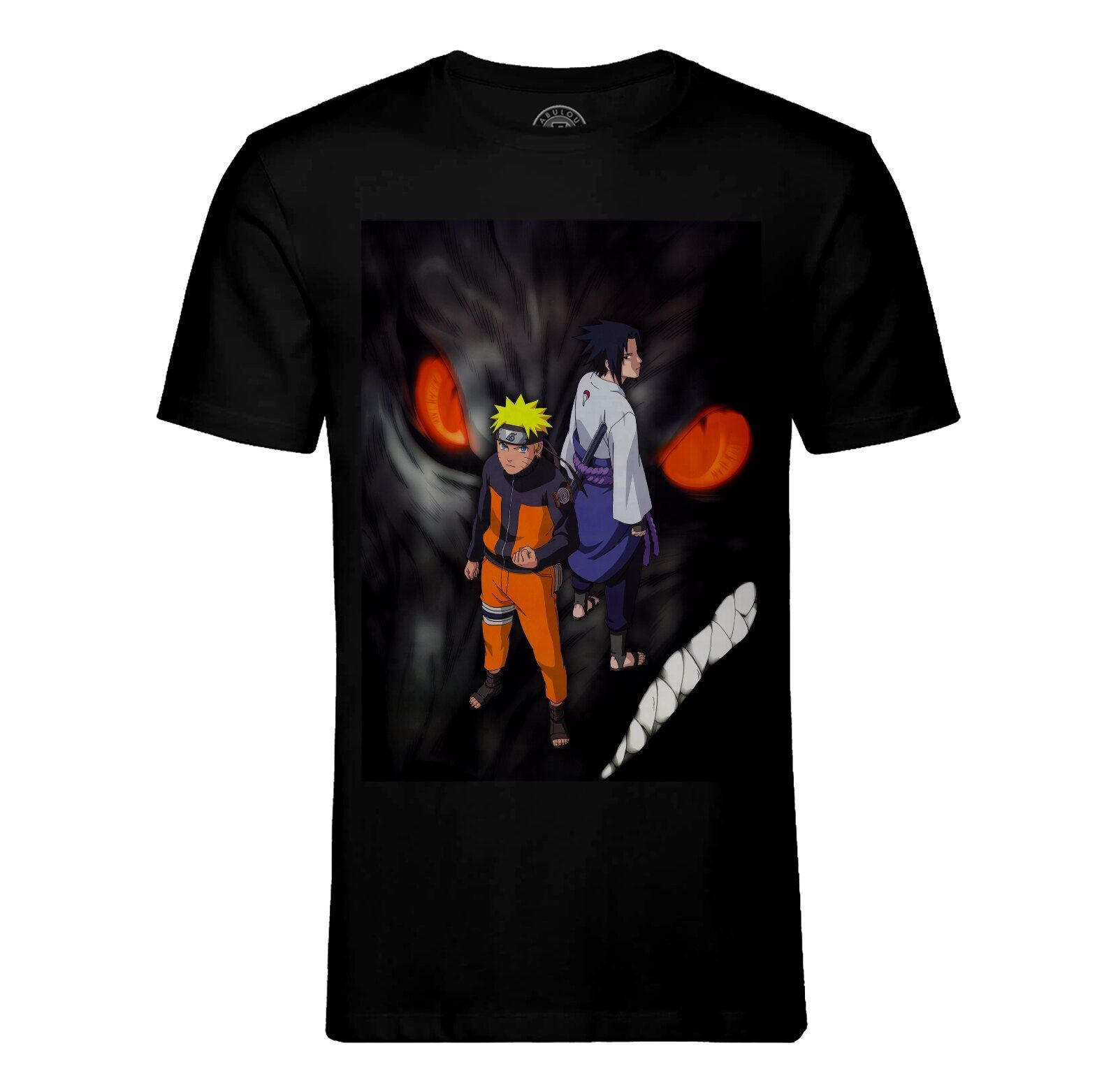 T-Shirt Homme Col Rond Naruto Sasuke Demon Manga Ninja Monstre