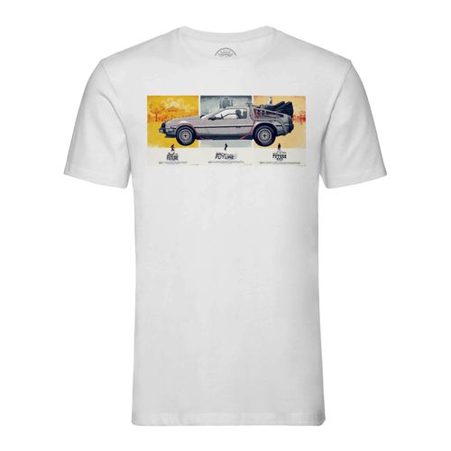 T-Shirt Homme Col Rond Trilogie Retour Vers Le Futur Film Cinema Affiche