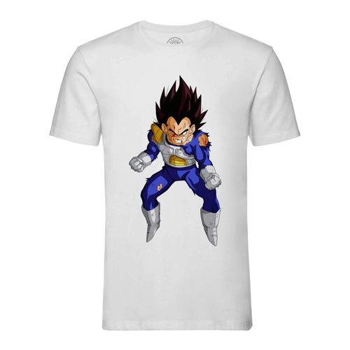 T-Shirt Homme Col Rond Dragon Ball Z Prince Vegeta Baston Anime Manga Japon