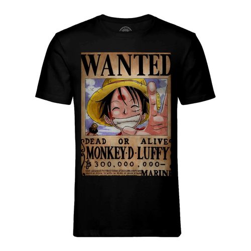 T-Shirt Homme Col Rond One Piece Monkey D Luffy Recompense 300 Millions De Berry