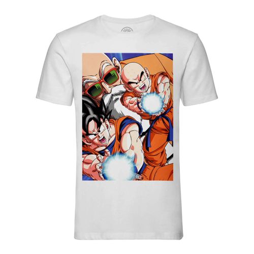 T-Shirt Homme Col Rond Kame Hame Ha Vague Destructrice Dragon Ball Dbz Goku Krillin Kame Sennin Tortue Geniale