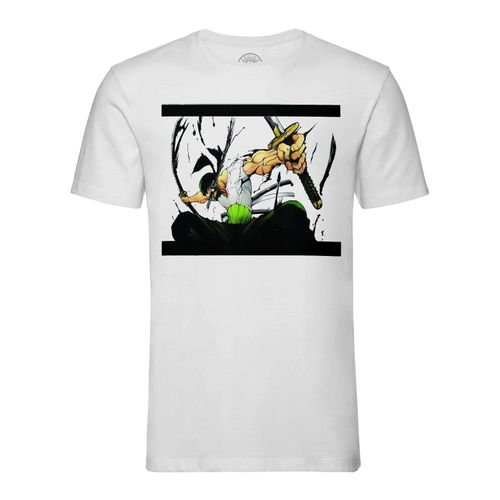 T-Shirt Homme Col Rond One Piece Roronoa Zoro Manga Anime