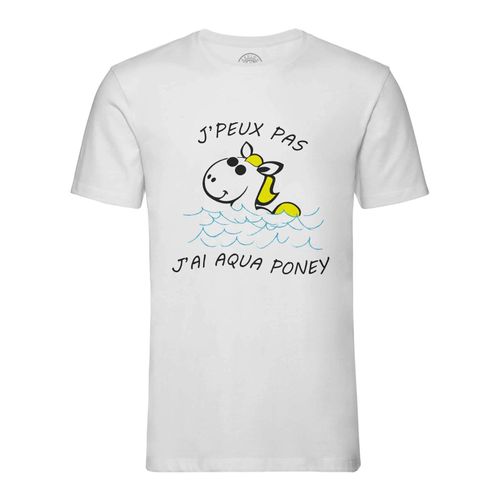 T-Shirt Homme Col Rond J'peux Pas J'ai Aqua Poney