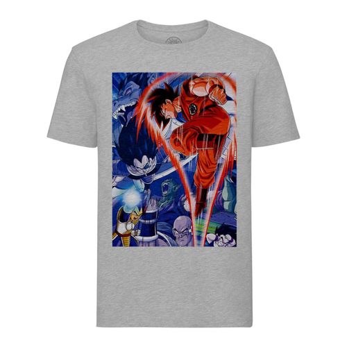 T-Shirt Homme Col Rond Dragon Ball Z Vegeta Sangoku Anime Manga Japon