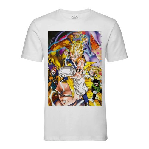T-Shirt Homme Col Rond Dragon Ball Gt Sangoku Super Sayen 3 Anime Manga