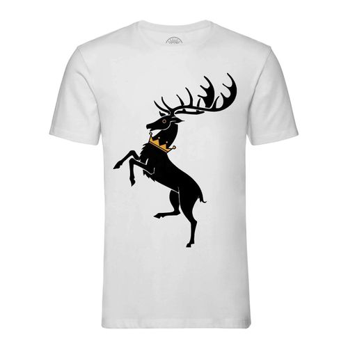 T-Shirt Homme Col Rond Game Of Thrones Bratheon Stag Gold Crown