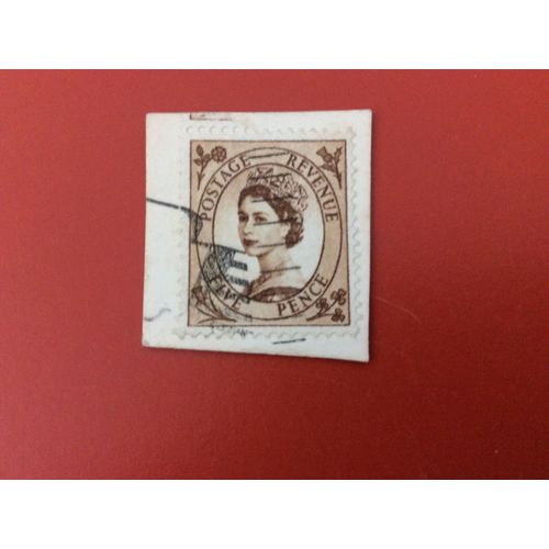 1 Timbre Queen Elizabeth Ii, Five Pence, Années 1960, Grande Bretagne.
