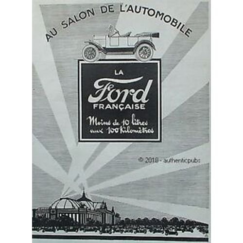 Publicite Papier Ancienne Automobiles Ford