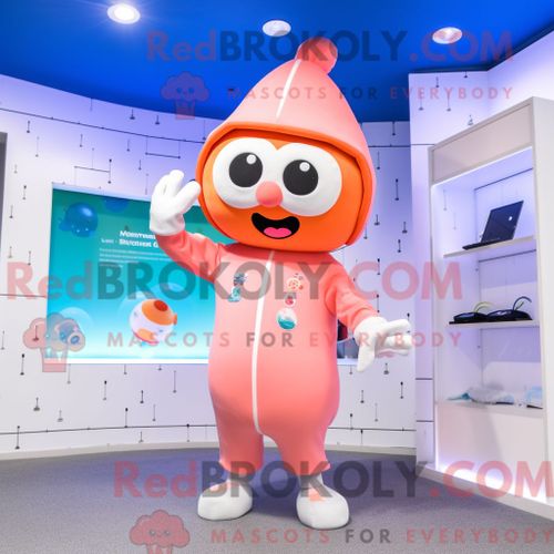 Costume Mascotte Redbrokoly De Peach Doctor Personnage Habillé Avec Un Maillot De Bain Une Pièce Et Des Mitaines