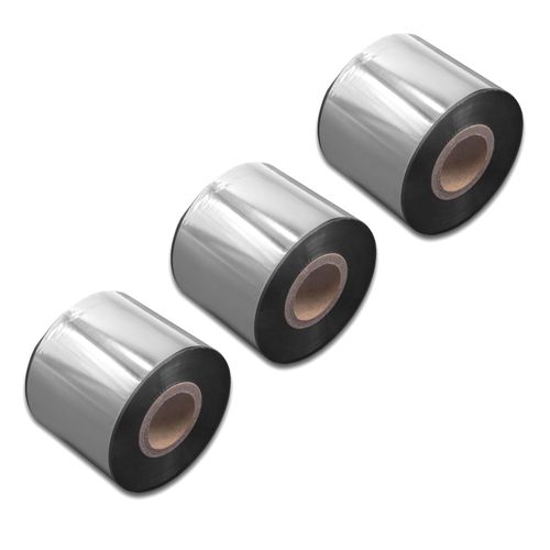 vhbw 3x Ruban de transfert thermique permanent noir 50mm 300m pour imprimantes, imprimantes d'étiquettes TSC TTP-384M