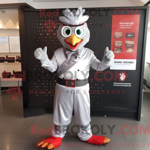 Costume Mascotte Redbrokoly D Orang-Outan Personnage Habillé D Un Cardigan Et D Anneaux