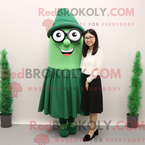 Personnage De Costume De Mascotte Redbrokoly De Contorsionniste Cyan Habillé D Un Rash Guard Et D Épingles À Cravate