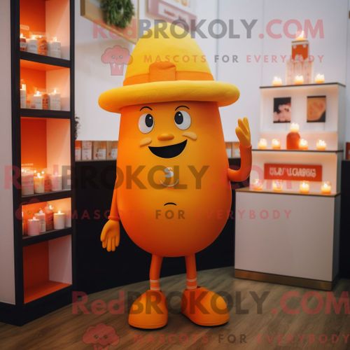 Costume Mascotte Redbrokoly De Brocoli Jaune Citron Personnage Habillé D Un Manteau Et De Boucles D Oreilles