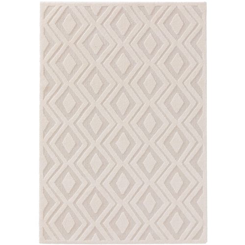 Tapis Poil Ras Eve Crème/Beige 240x340 Cm - Tapis Poil Court Design Moderne Pour Salon