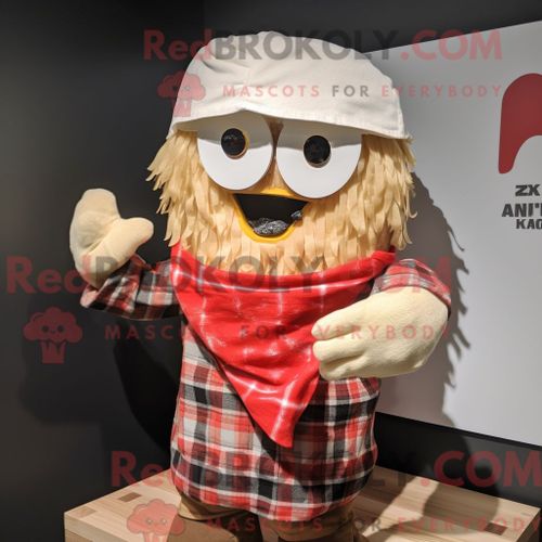 Personnage De Costume De Mascotte Redbrokoly De Fer À Cheval Jaune Citron Habillé Avec Un Débardeur Et Des Bracelets De Cheville