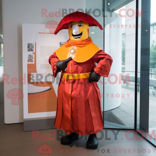 Costume De Mascotte Redbrokoly D Étoile De Mer Magenta Personnage Habillé D Une Robe De Soirée Et De Montres