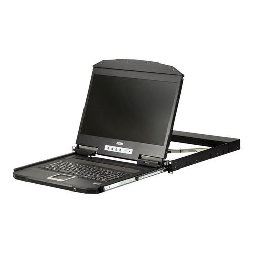 ATEN CL3100NX - Console KVM - USB - 18.5" - rack-montable - 1366 x 768 @ 60 Hz - 250 cd/m² - 1000:1 - 5 ms - VGA, USB - noir - 1U