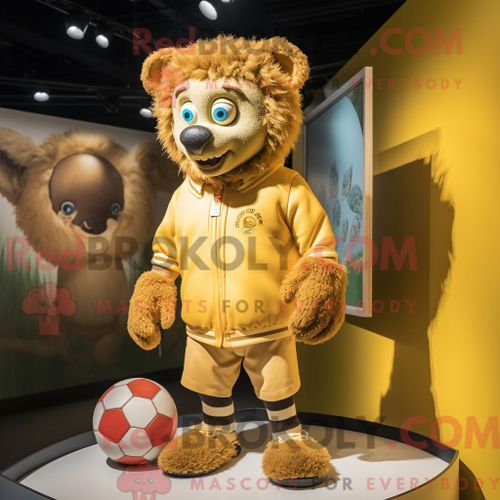 Personnage De Costume De Mascotte Redbrokoly De Ballon De Rugby Habillé D Une Jupe-Culotte Et D Un Porte-Monnaie
