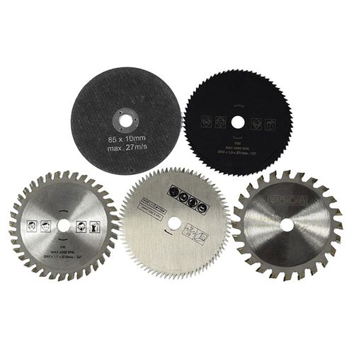 Petite lame de scie circulaire en carbure, 5 pièces, 85mm, pour le travail du bois et le bricolage