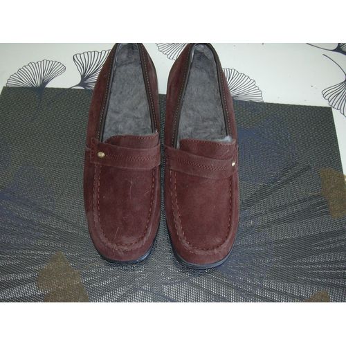 Mocassin En Velours Marron "P- 38"