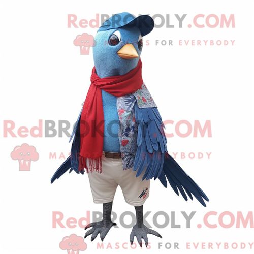 Costume Mascotte Redbrokoly De Chou-Fleur Personnage Habillé D Un Manteau Et De Bonnets