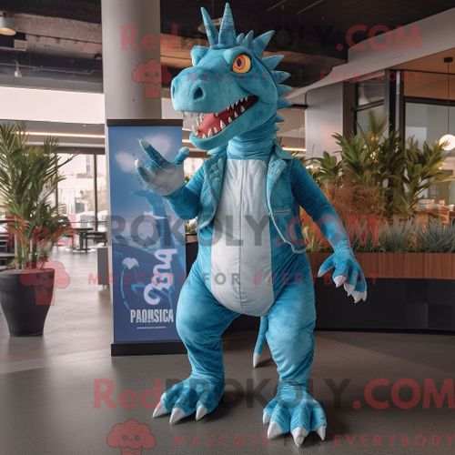 Costume De Mascotte Redbrokoly Tan Mango Habillé Avec Une Veste Et Des Bracelets De Cheville