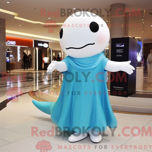 Costume De Mascotte Redbrokoly Magenta Hydra Habillé D Une Robe De Soirée Et D Épingles À Cravate