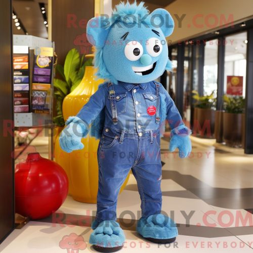 Costume De Mascotte Redbrokoly De Taureau Vert Citron Habillé D Une Jupe Longue Et De Ceintures