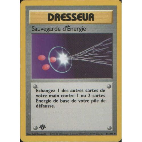 Dresseur Sauvegarde D'énergie (Set De Base, 1ère Édition, Vf, N°81/102)