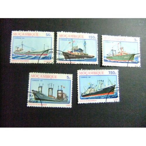 63 Moçambique Mozambique 1981 / Barcos / Yvert 833 - 838 Fu Incompl.